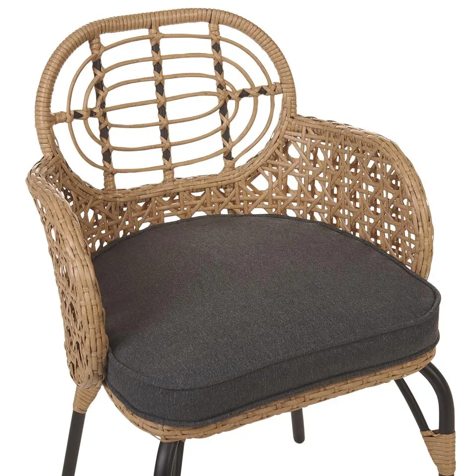 PRATELLO - Tuinstoel set van 4 - Naturel - Rotan
