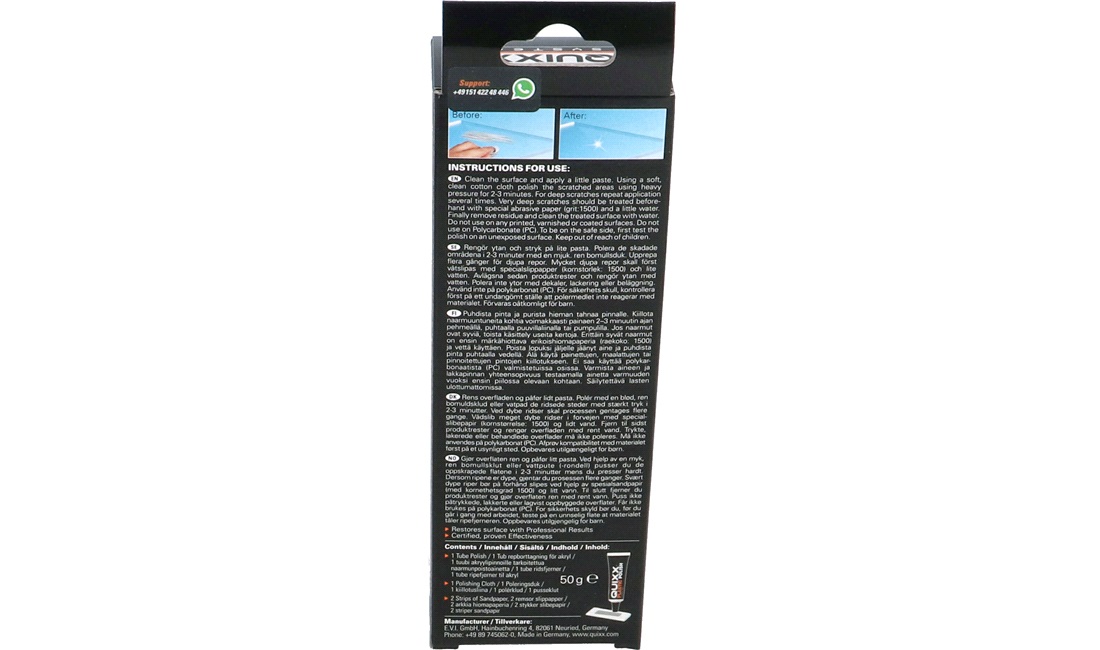 Quixx polish til plexiglas og acryl