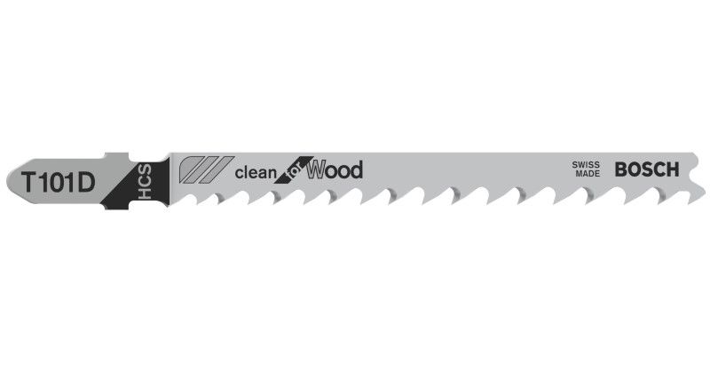 Bosch 2608630032 Decoupeerzaagblad T101 D Clean for Wood 5x (5 stuks)