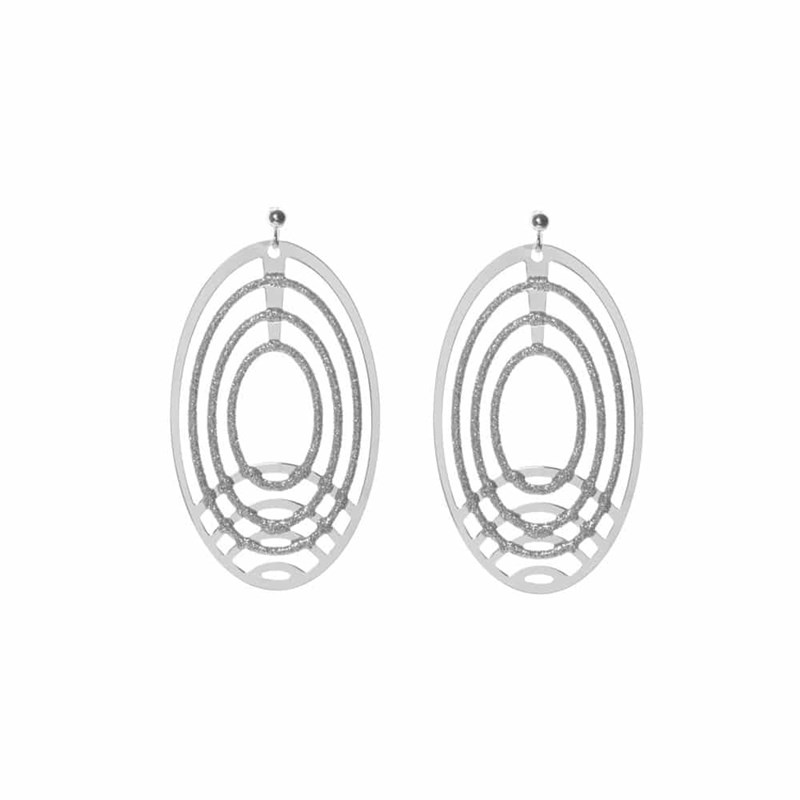 Boucles D'oreilles Horizon Rhodié