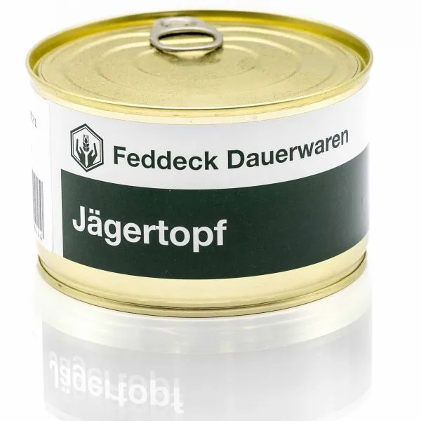 Feddeck Dauerwaren -  Fertiggericht Dose Jägertopf 400 g