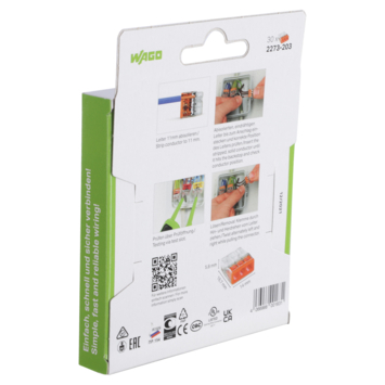 Wago Lasklem 3-voudig compact 0,5-2,5mm² 2273-203 30 stuks