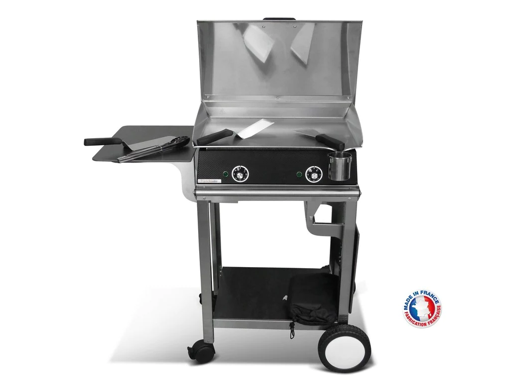 Pack plancha électrique PlanchaElec Lux 600 Carbon - Chariot Rivoli Pl