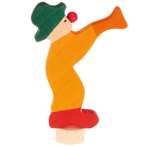 Grimm's decoratie figuur - clown met trompet