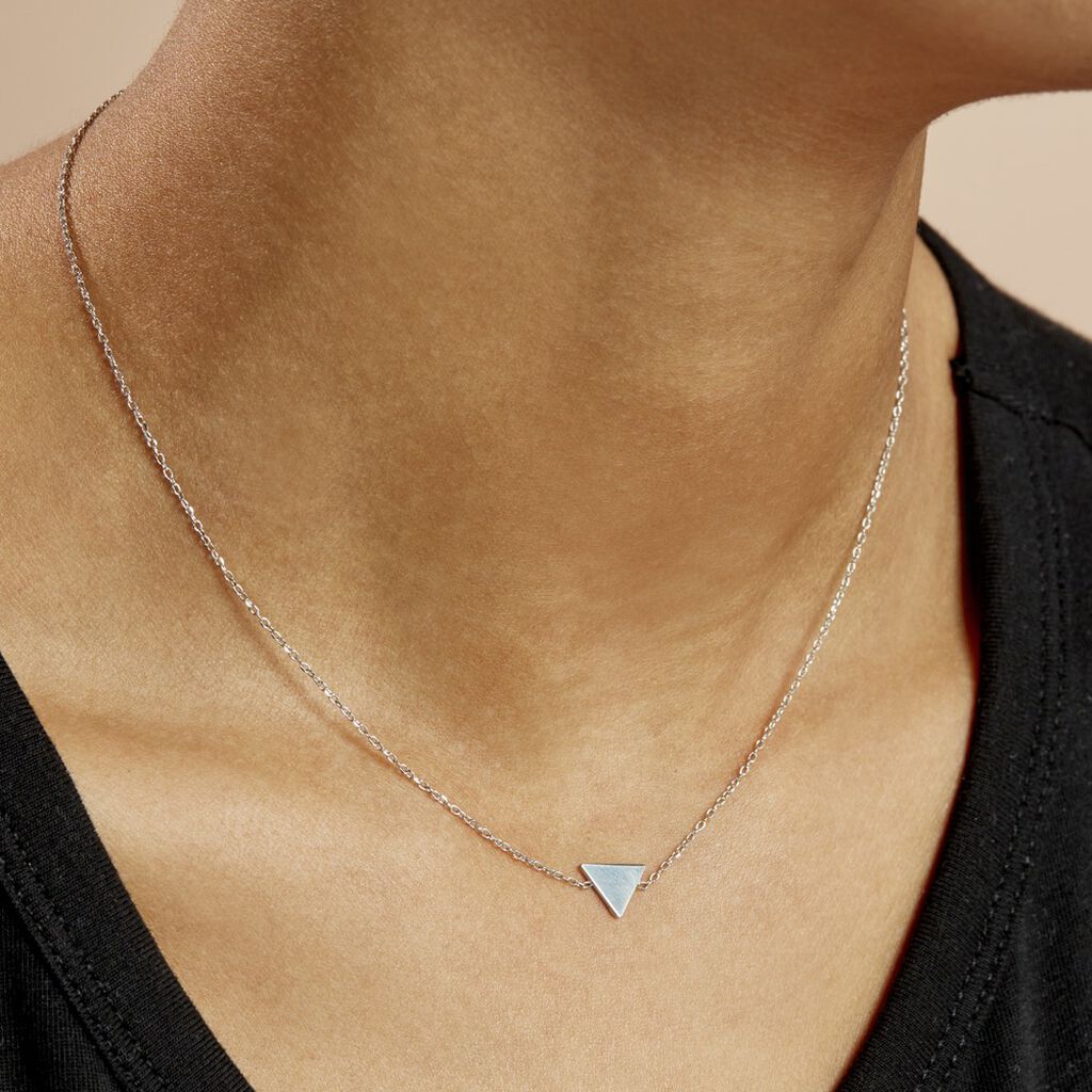 Collier Trilia Argent Blanc