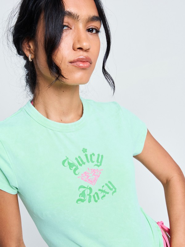 Roxy X Juicy Couture T-Shirt à manches courtes Vert Femme