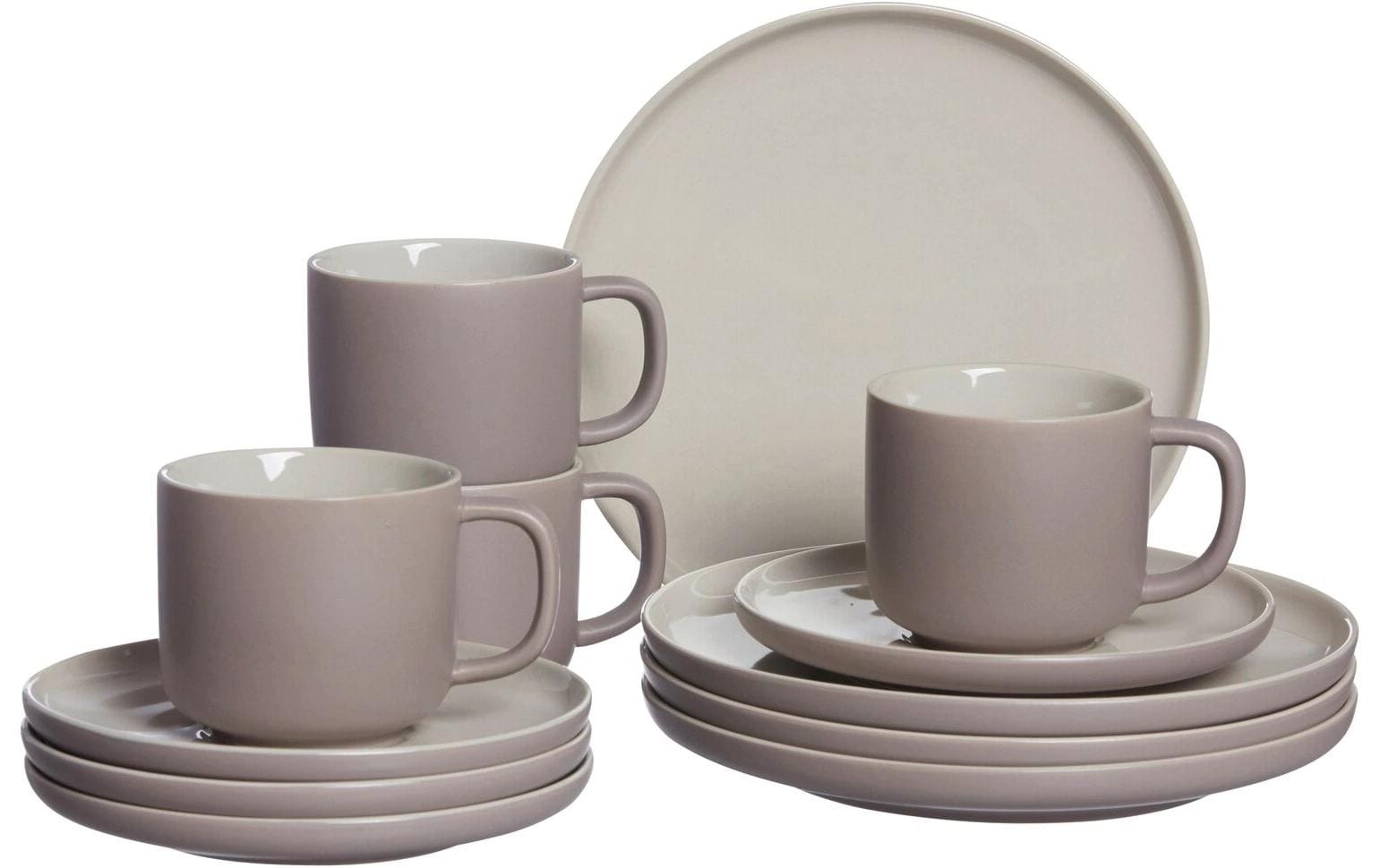 Kaffee-Service Jasper 12-teilig, TaupeFrühstück-Servierset