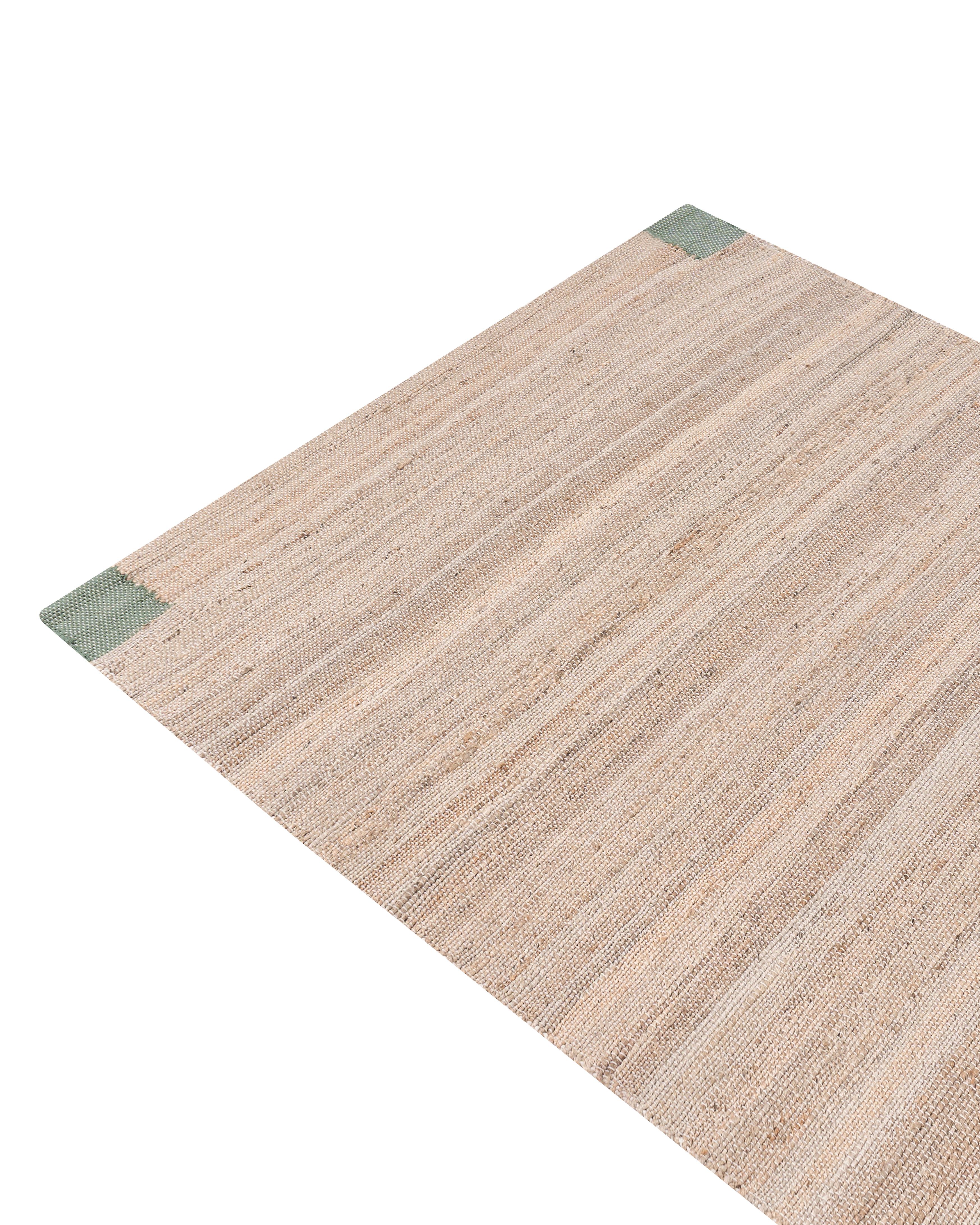 Vloerkleed AMRAVATI Beige/groen 160 x 230 cm Jute