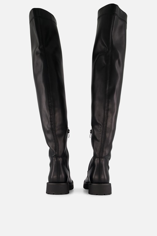 Ann Rocks Overknee hoge laarzen zwart Pu