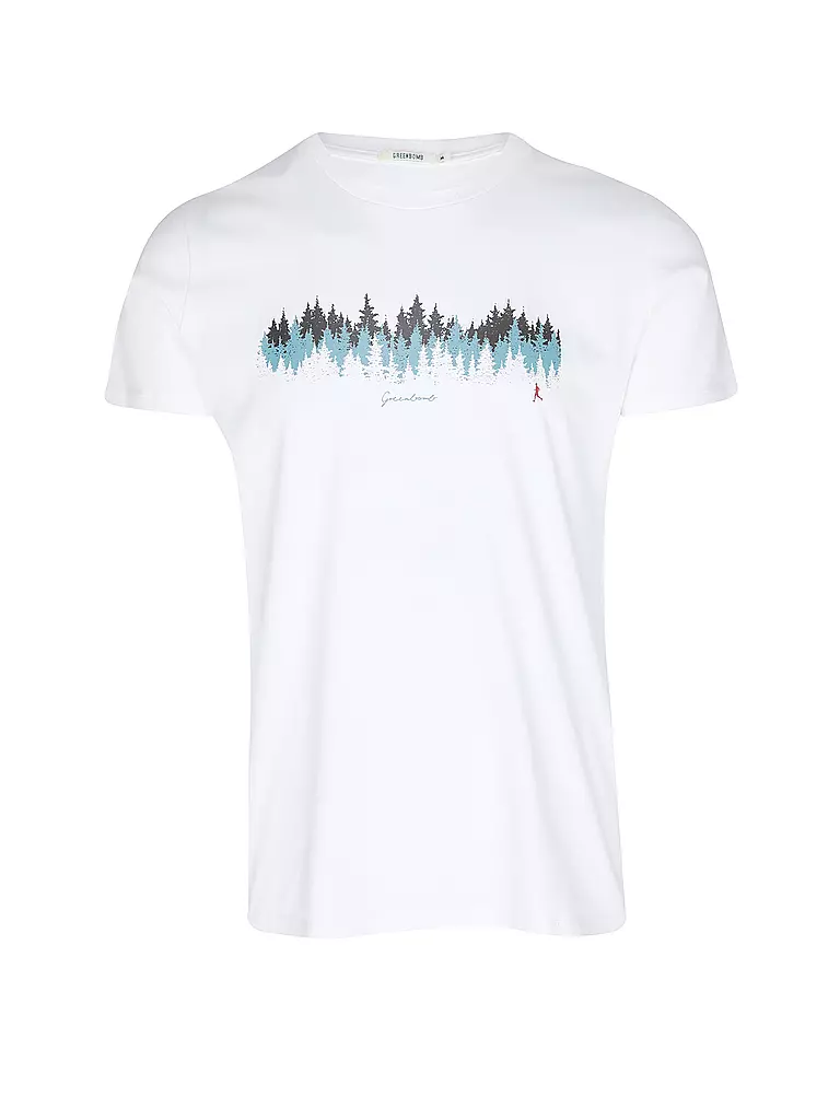 GREENBOMB T-Shirt GUIDE NATURE FOREST RUN weiss