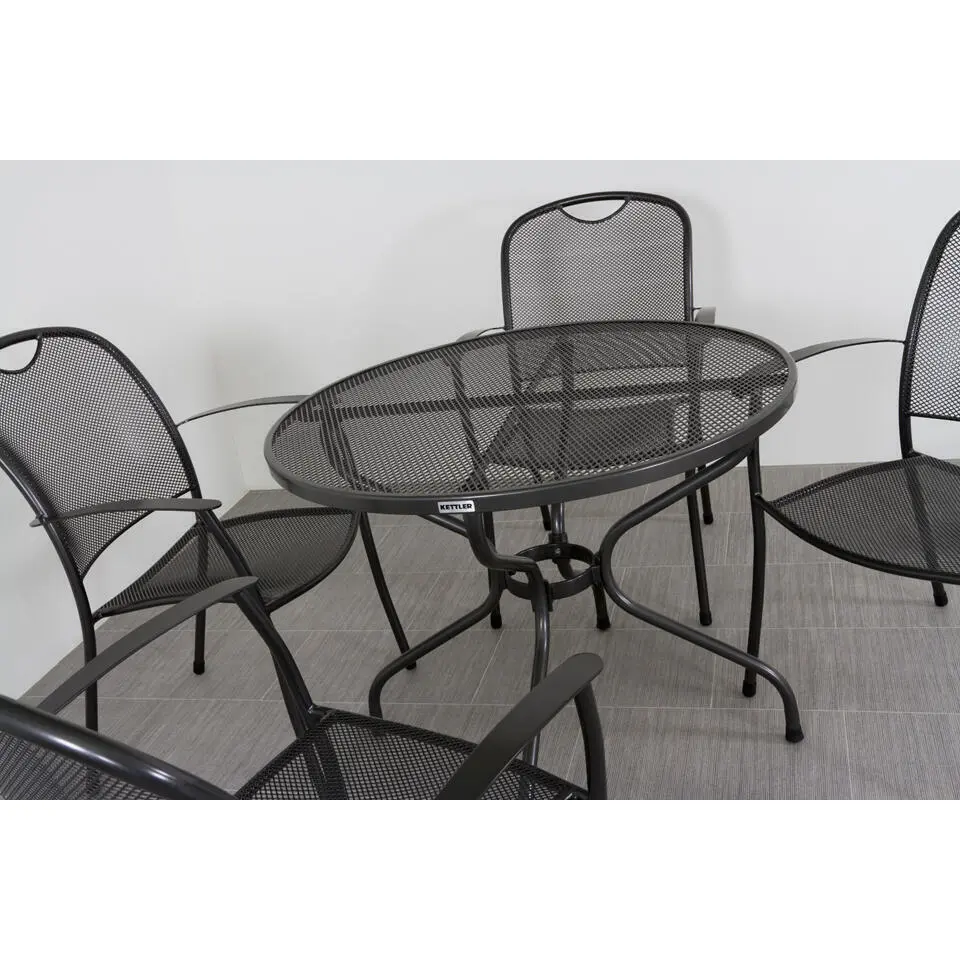 Kettler strekmetaal tafel 90 cm rond