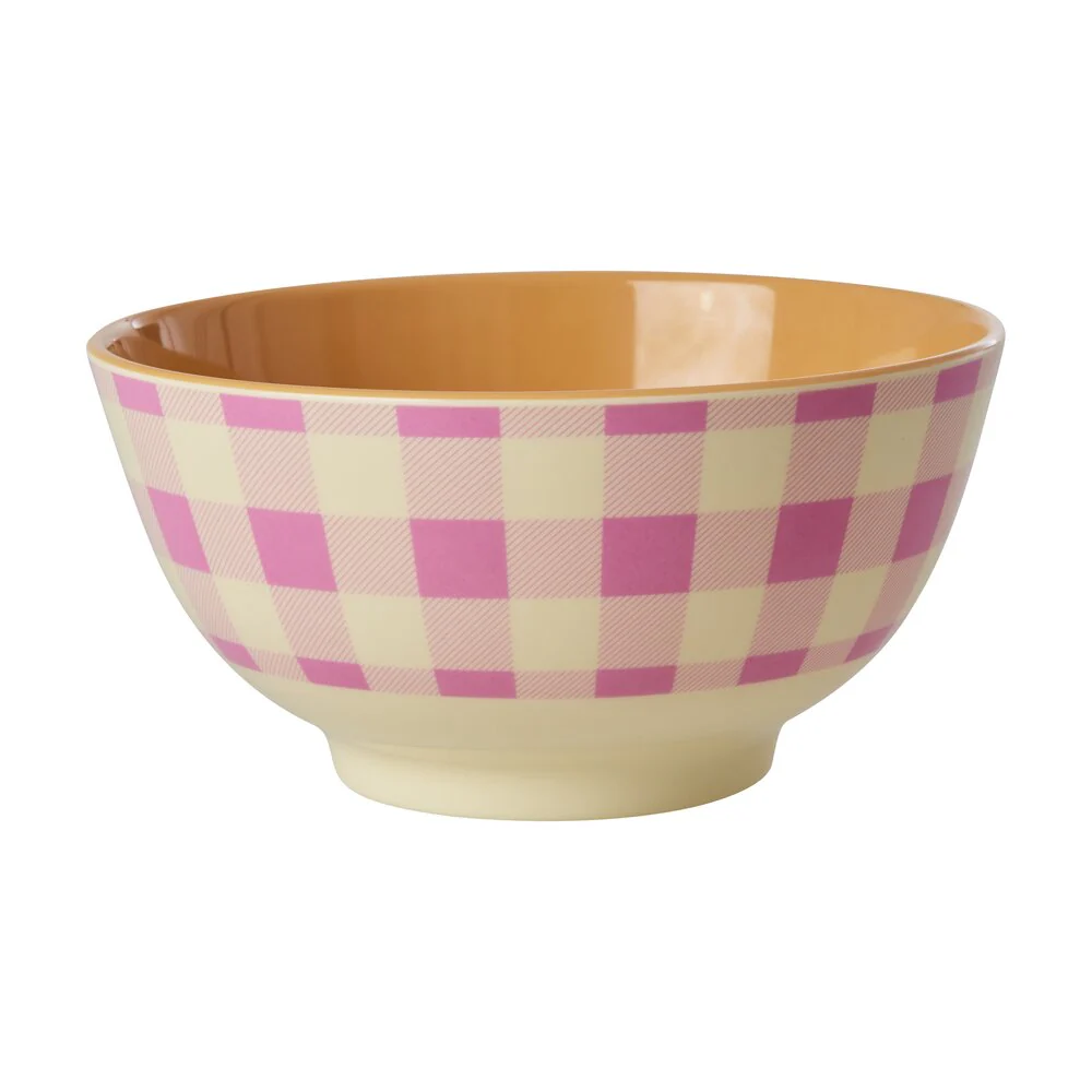 RICE  Melamine Check It Out Print Medium skål - 700 ml.