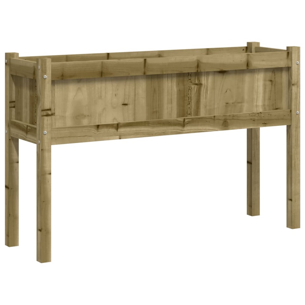 Jardinières 2 pcs avec pieds bois de pin imprégné