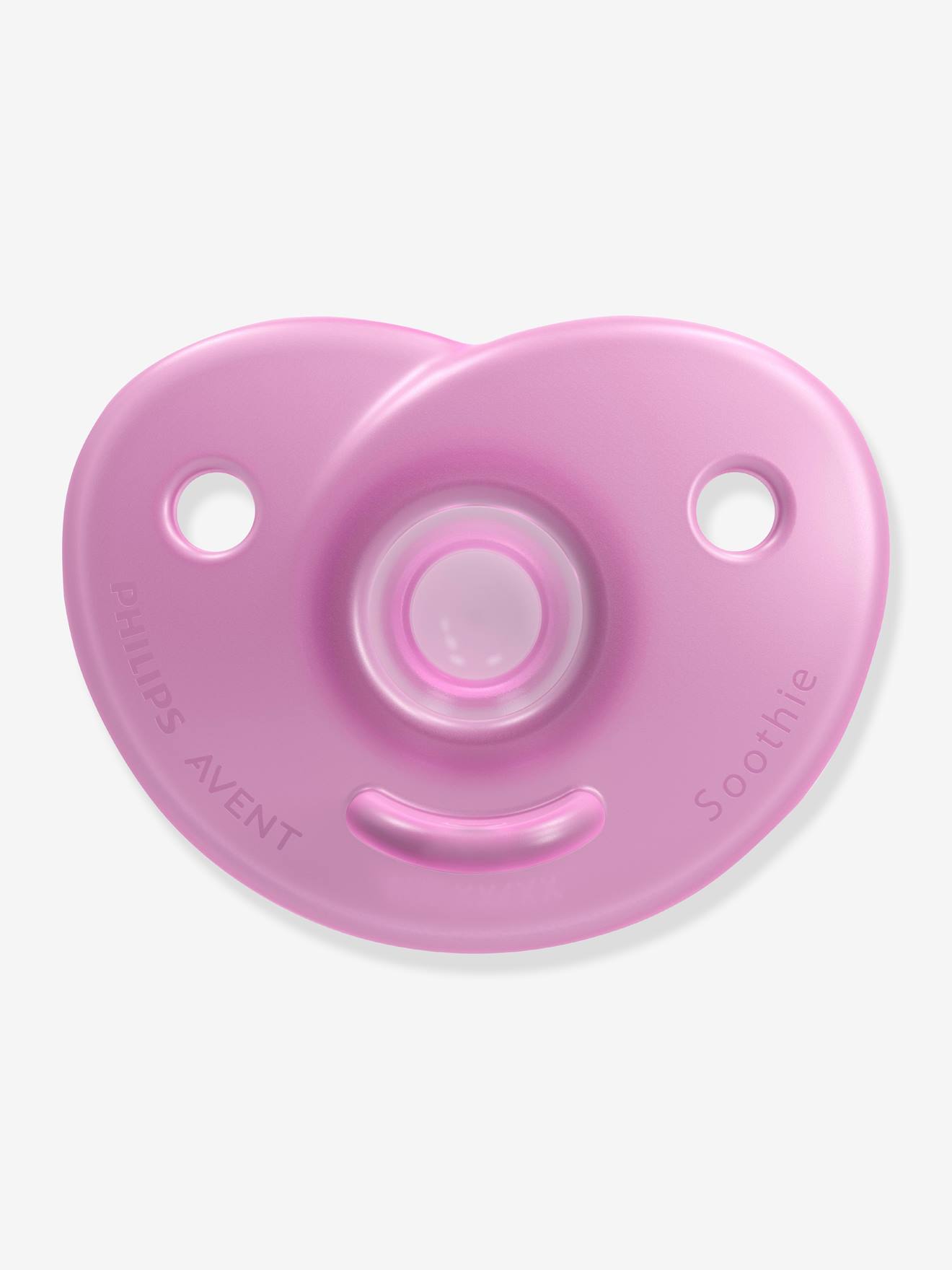 Pacote com 2 chupetas Philips AVENT Soothie Heart para recém-nascidos, rosa claro liso.