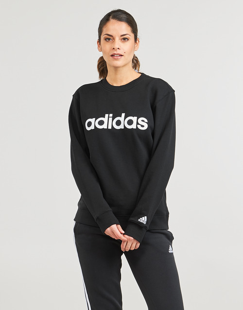 Adidas Sportswear - W LIN FT SWT - Noir / Blanc