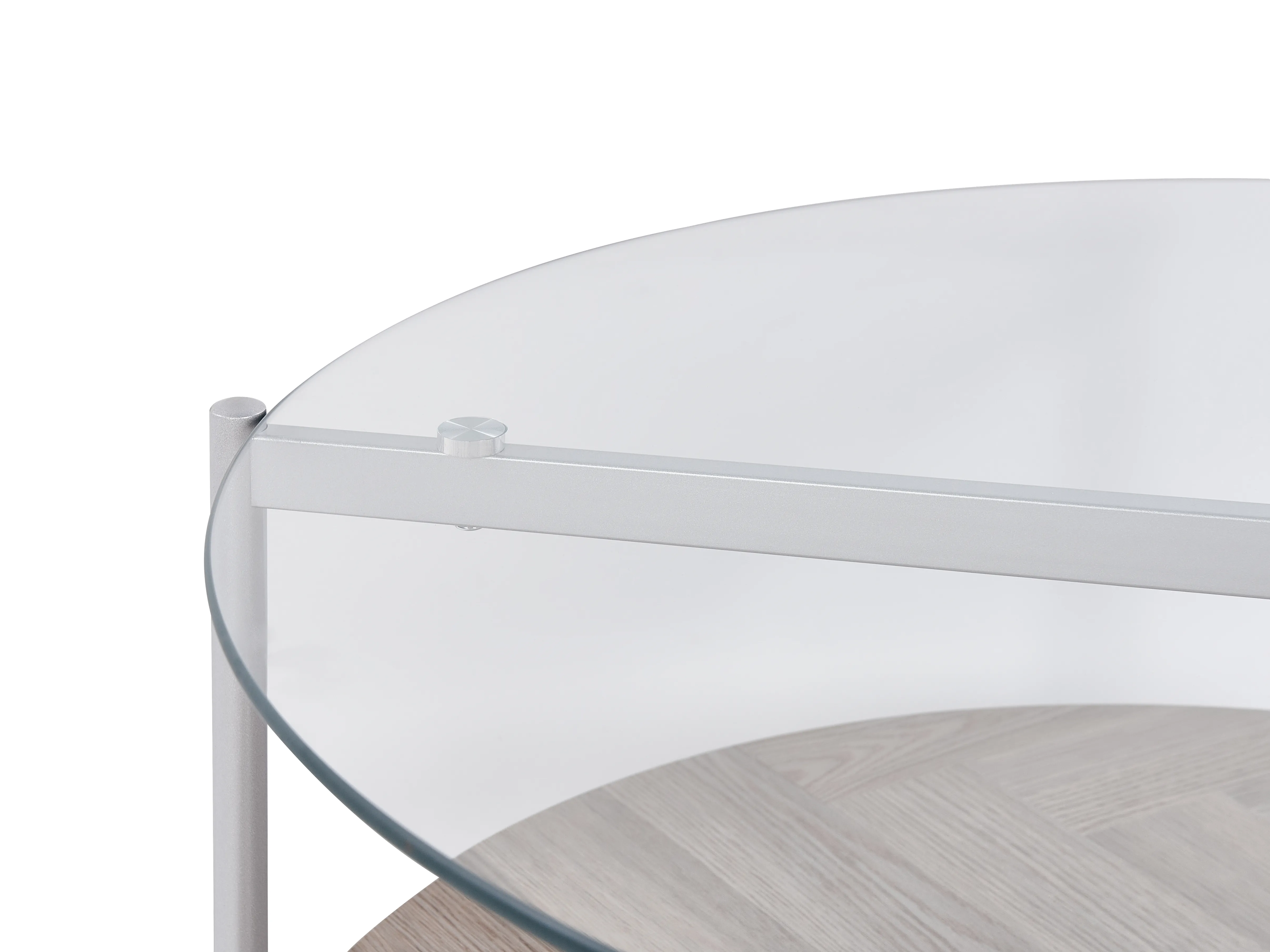Salontafel LOVELL Veiligheidsglas Zilver