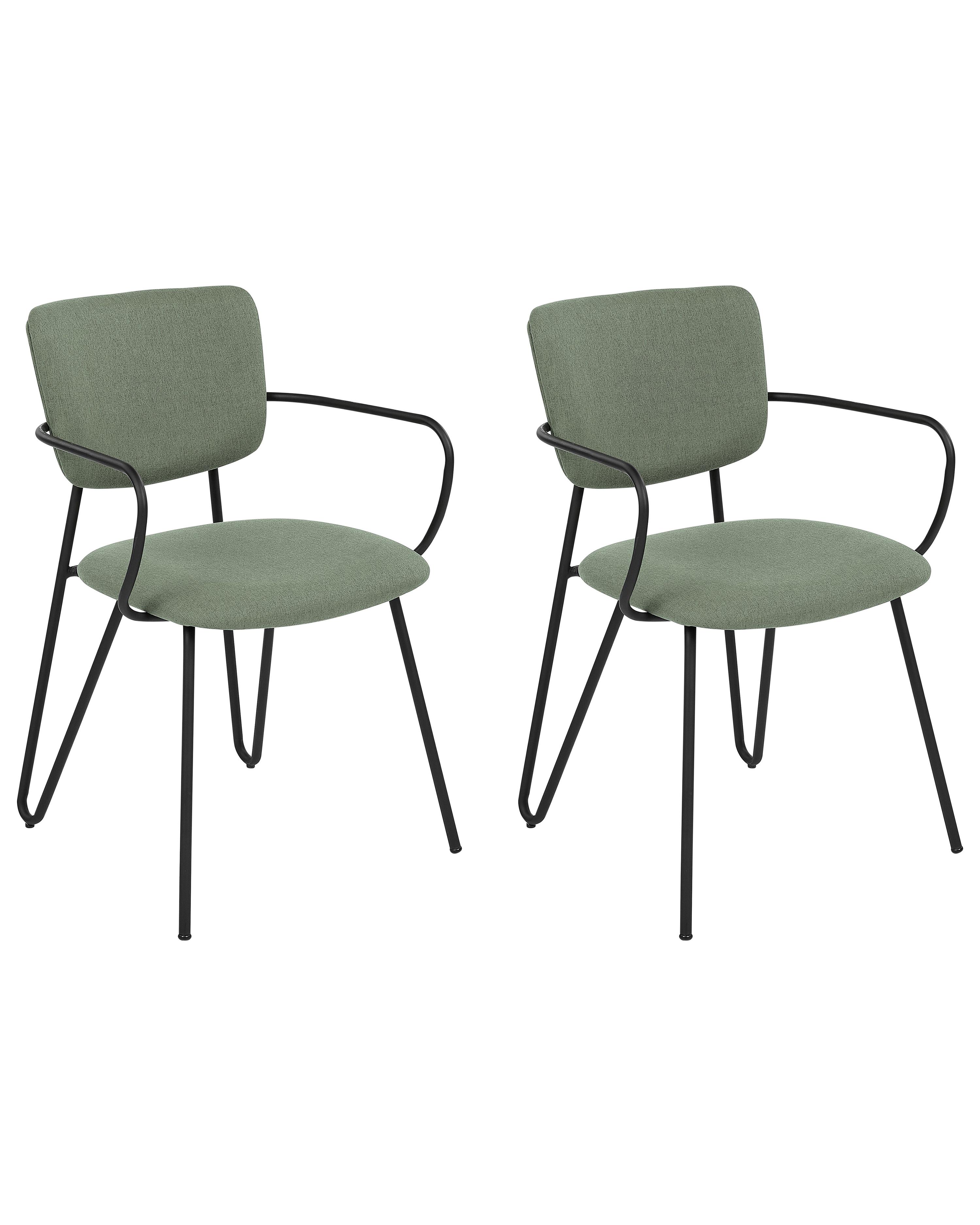 Set van 2 eetkamerstoelen ELKO Donkergroen