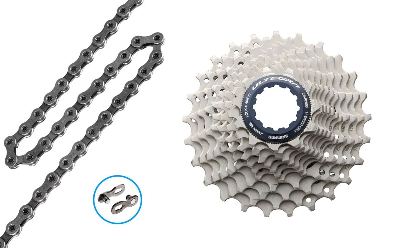 Shimano ULTEGRA CN-HG701+CS-R8000 11-fach Verschleissset 11-25 kaufen | Bike-Discount