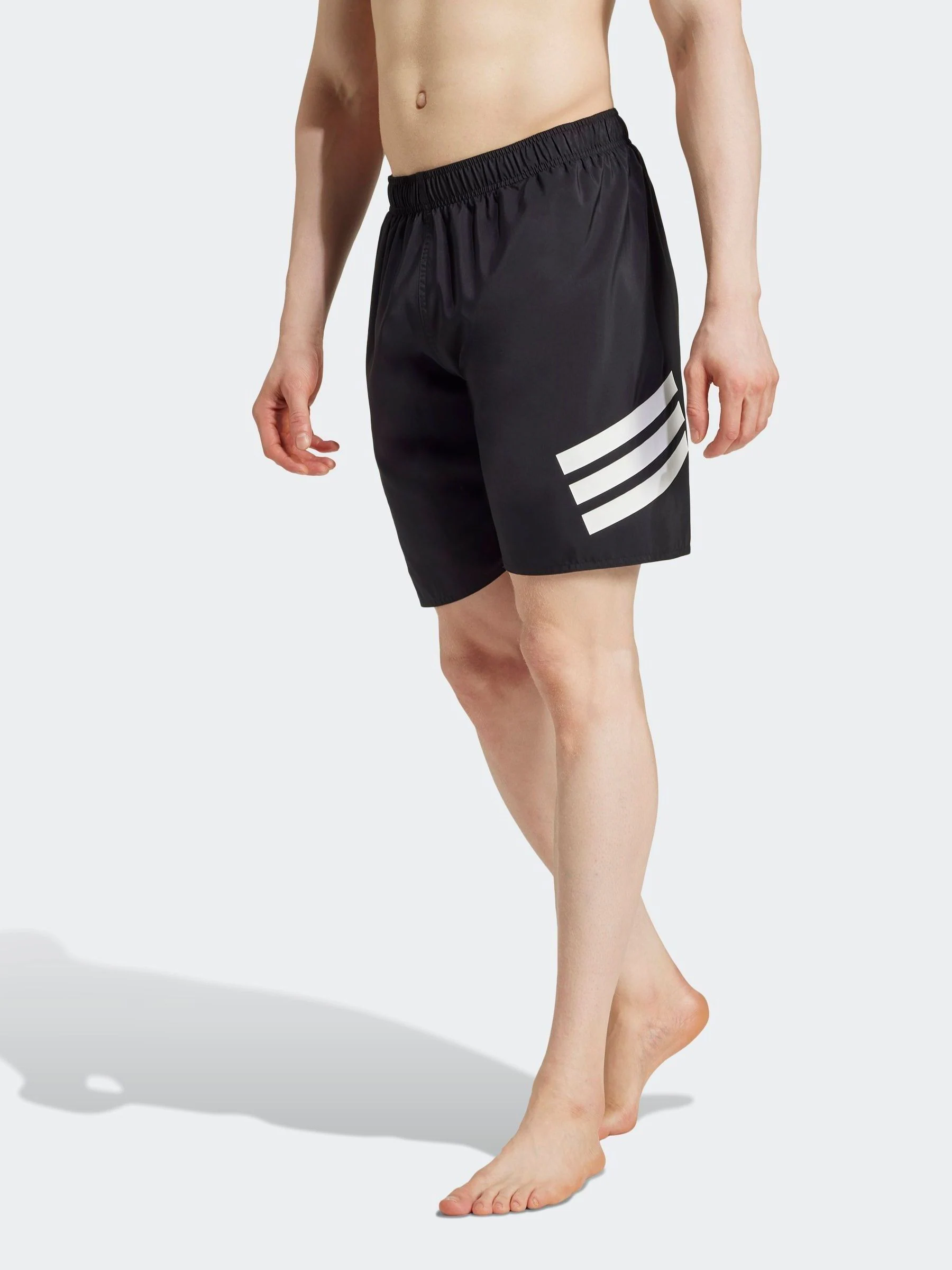 Zwart/wit - adidas 3-Stripes 8 Inch Swim Shorts