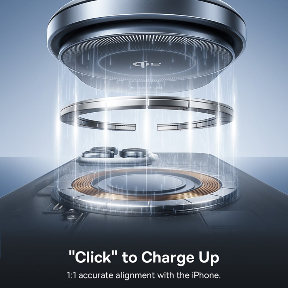(15W) MagSafe Auto KFZ Halterung für Lüftungsgitter Qi2 Wireless Fast Charging Ladestation - Schwarz