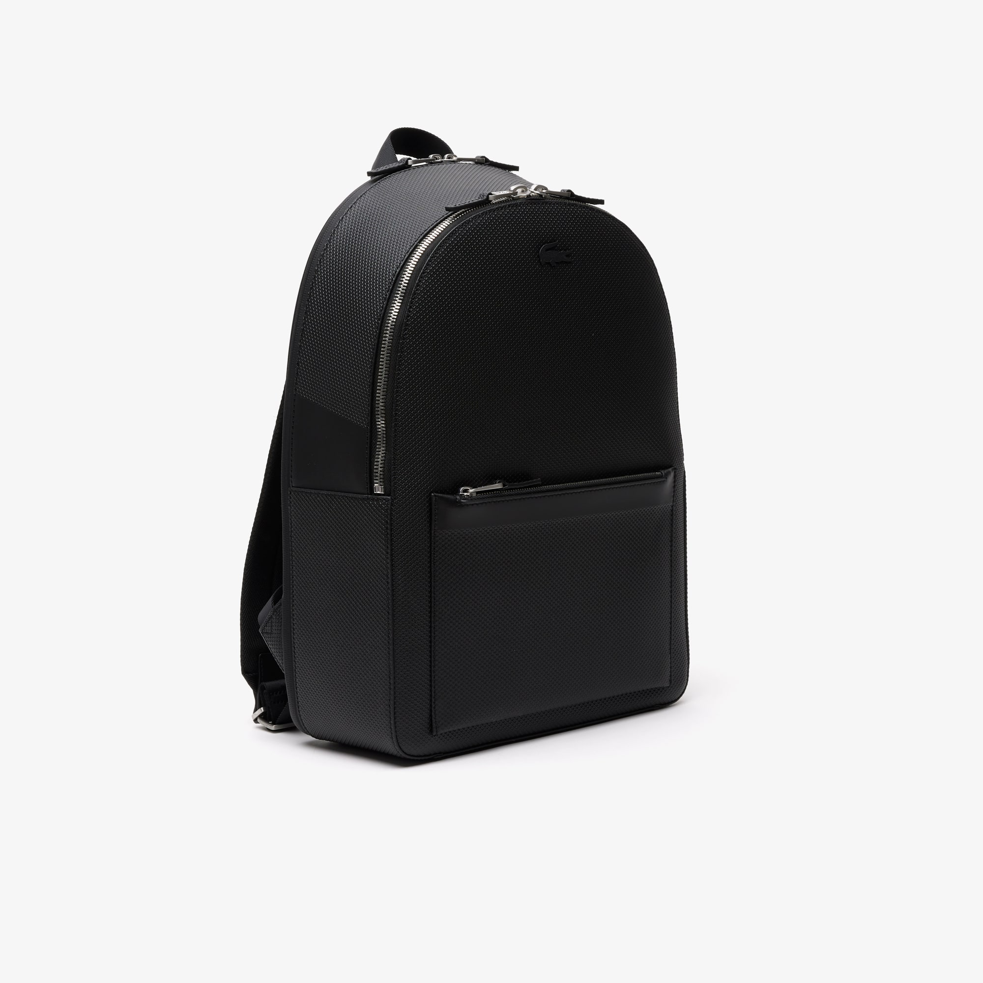 Sac à dos Chantaco en cuir piqué mat Sacs à dos - Noir - Lacoste - Homme