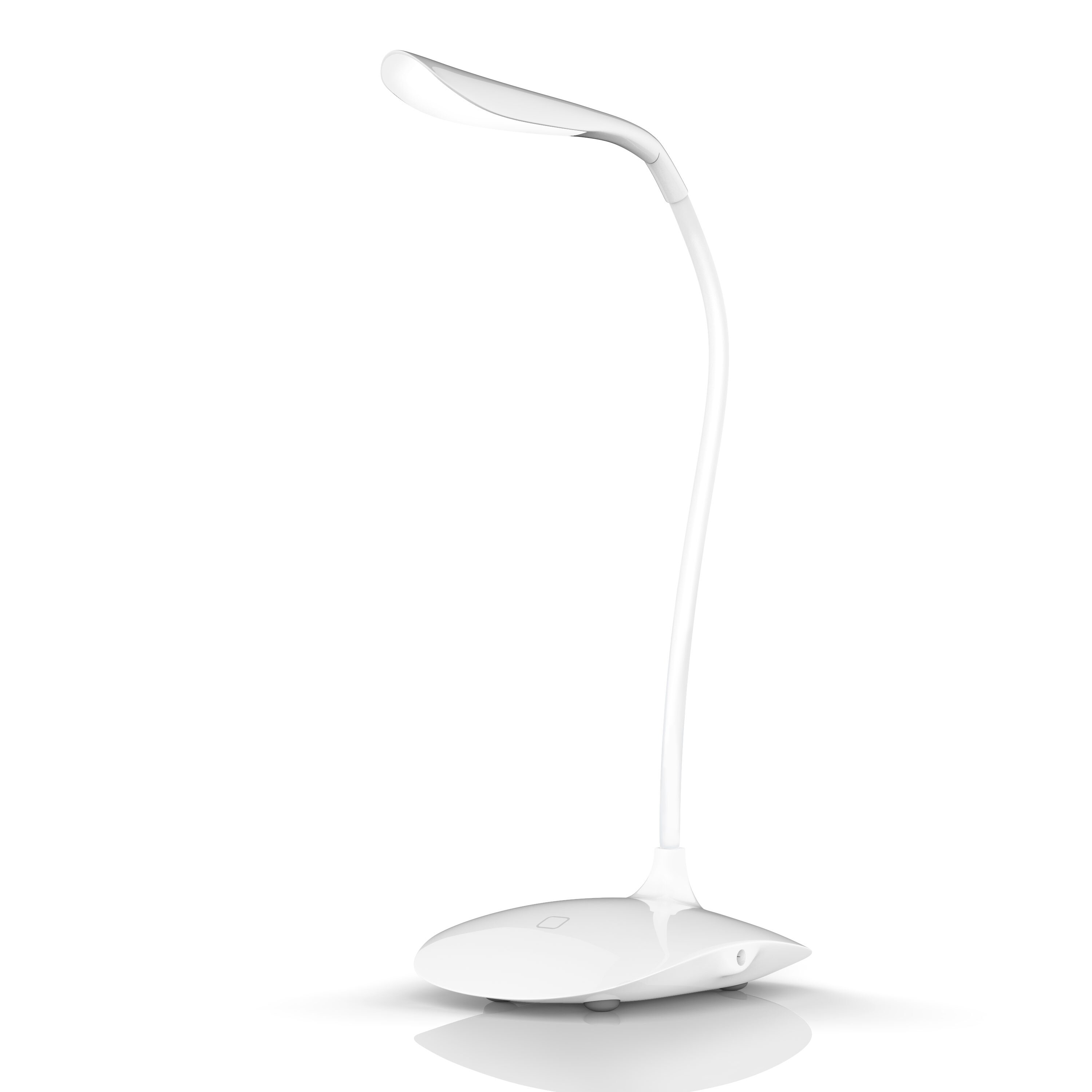 Brandson Schreibtischlampe, warmweiß, LED, Stromsparend, 3 Helligkeitsstufen, Batteriebetrieb, Lampe weiß