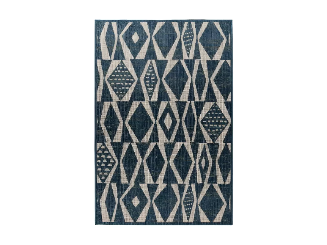 Tapis 150x80cm, design C203I coloris bleu - Confort et élégance pour votre intérieur