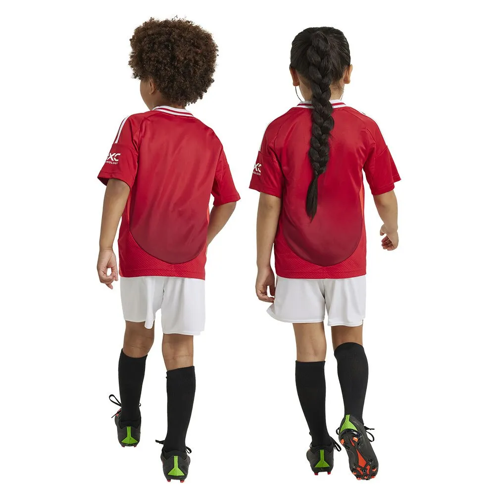 uniforme infantil adidas Manchester United 24/25 para jogos em casa