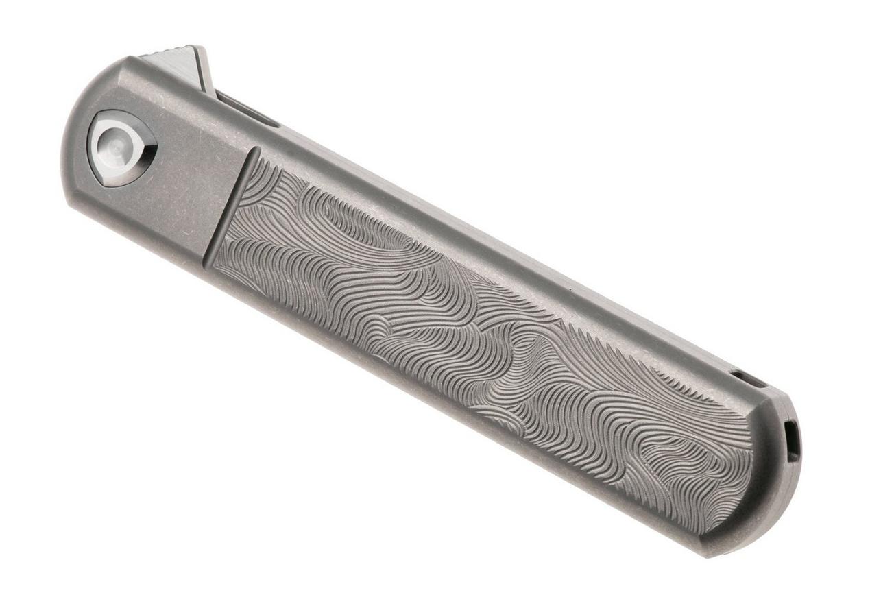 Liong Mah Tanto One, Bead Blasted M390, Sculpted Titanium, zakmes