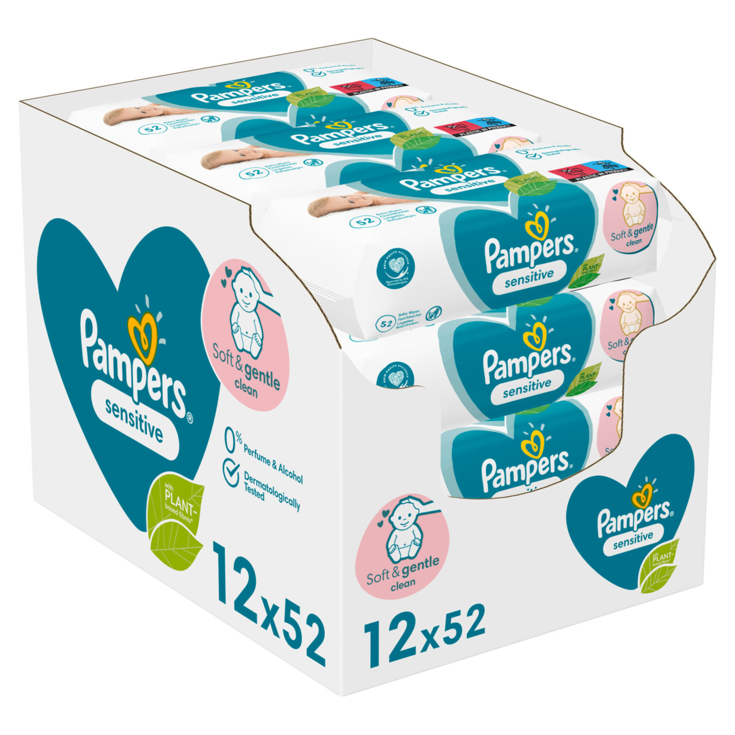 Pampers Sensitive Feuchttücher 12x52 Stück