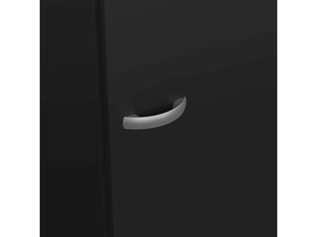 Grande Garde-robe Airone, Meubles de chambre, Penderie de plain-pied, Placard à vêtements, 49x47 h200 cm, Noir