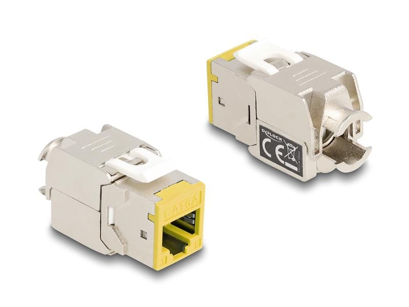 Delock Keystone-Modul RJ45 zu LSA, Cat.6A Farbig, 8 Stück Delock Keystone Modul RJ45 Buchse zu LSA Cat.6A werkzeugfrei farbig Set 8 Stück