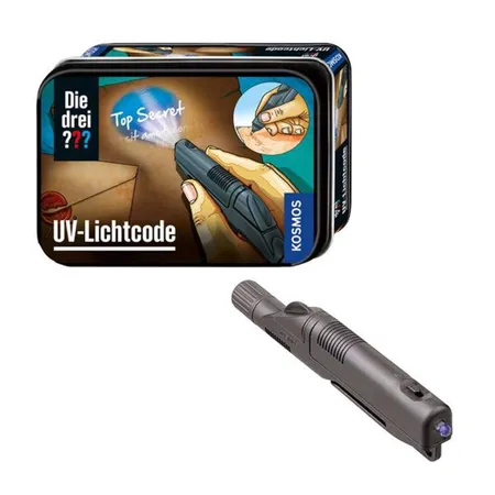 KOSMOS Die drei ??? Detektiv-Set - UV Lichtcode Metalldose