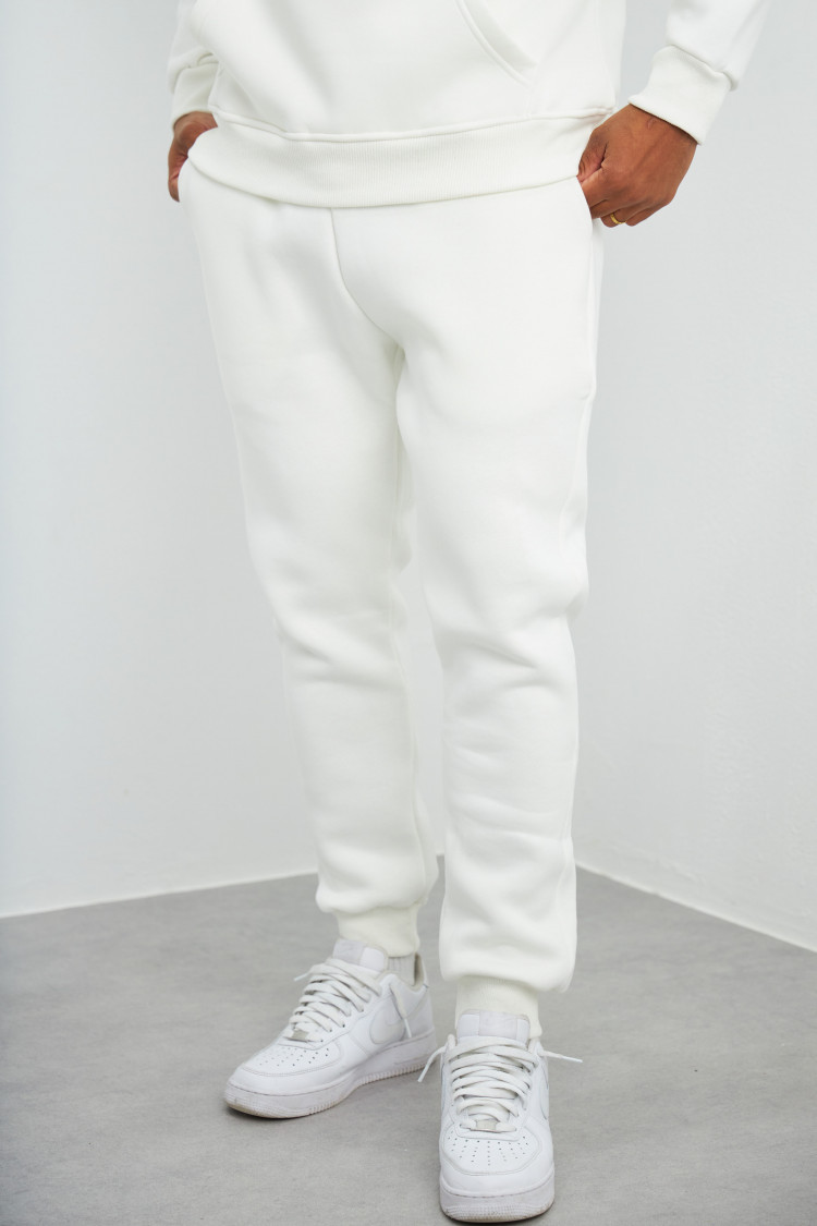 Ensemble sweat à capuche + jogging blanc