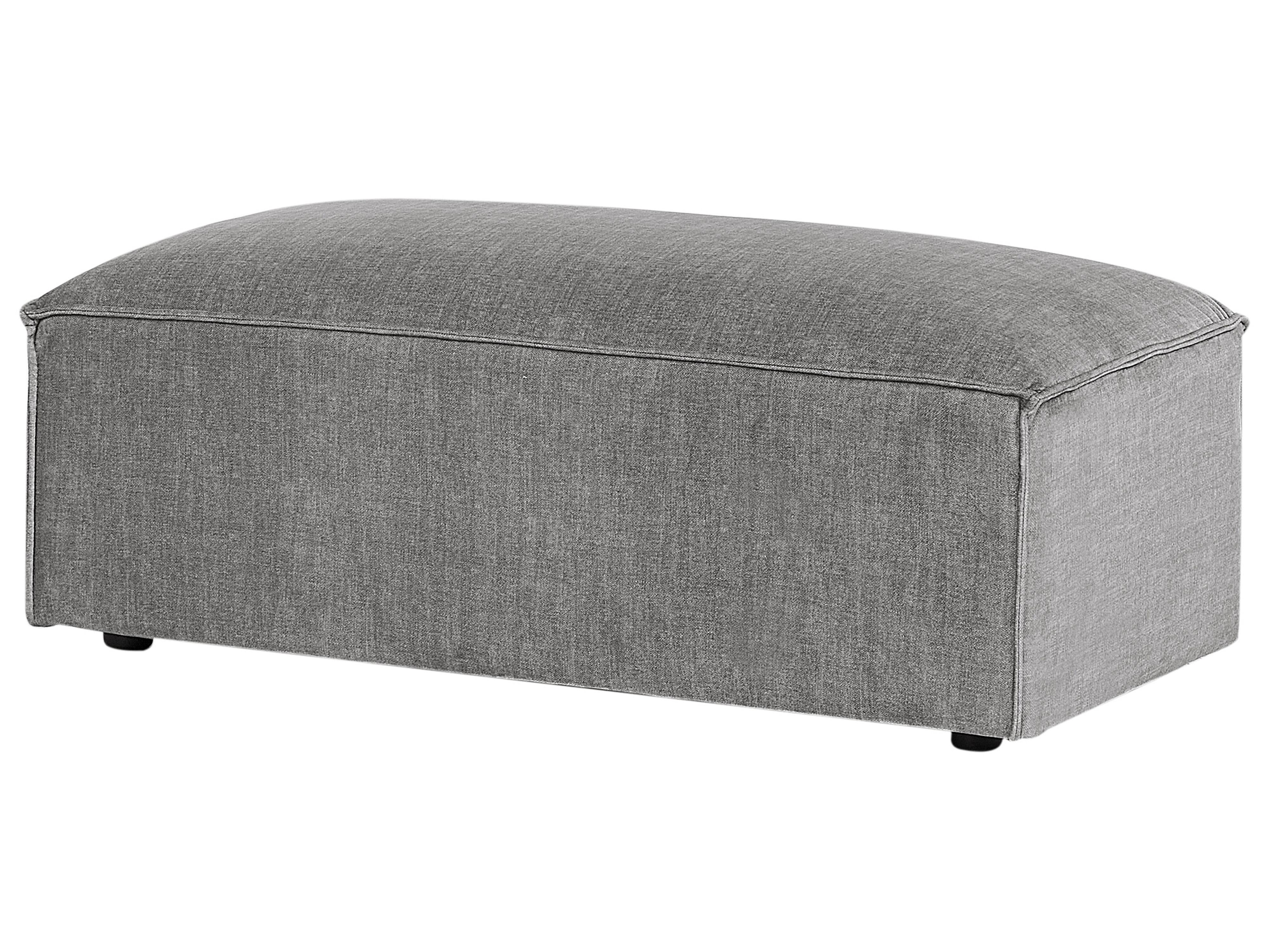 Modulaire bank 3-zits HELLNAR Stof Grijs met ottomaan