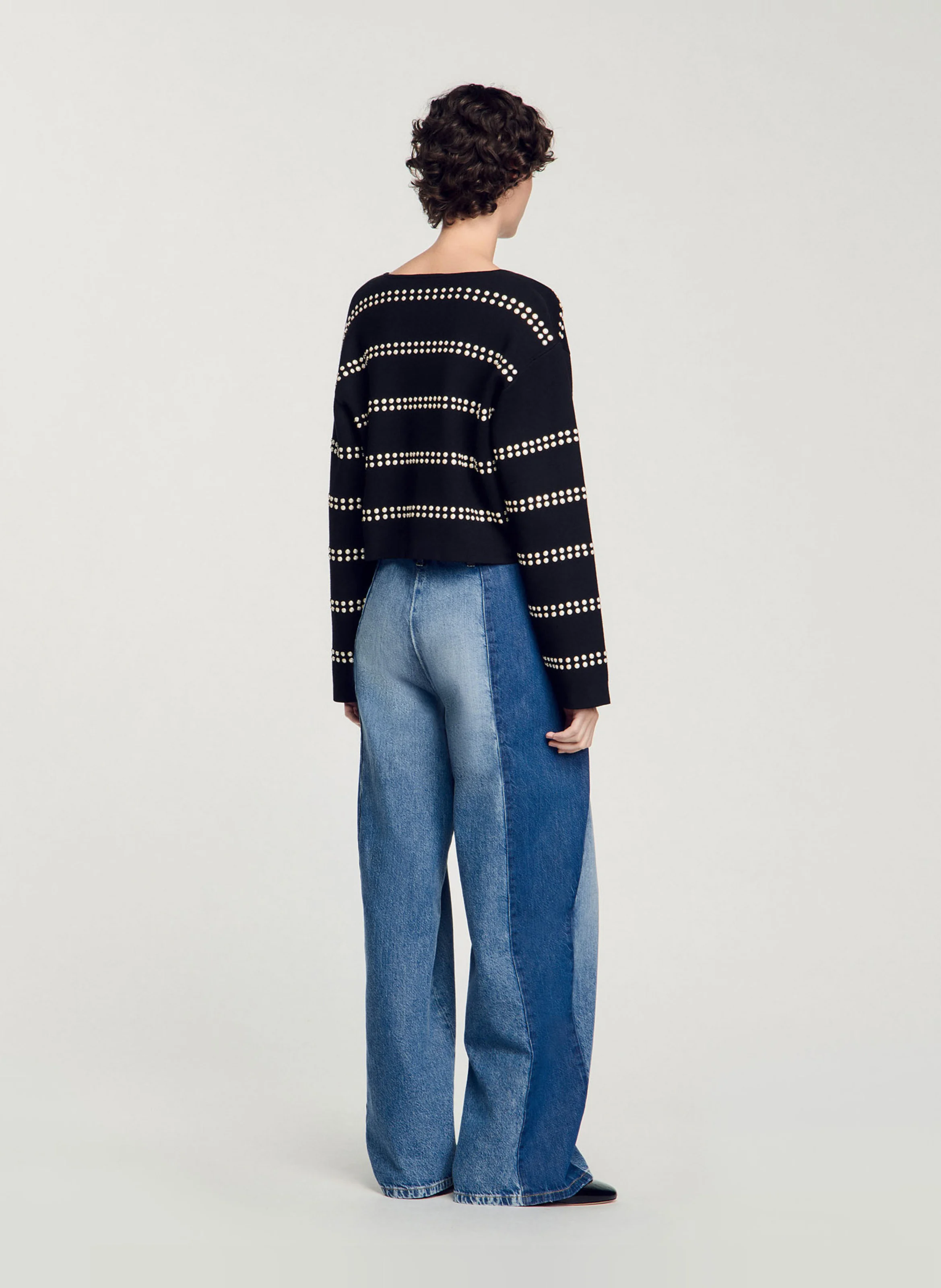 Cardigan à studs | Noir