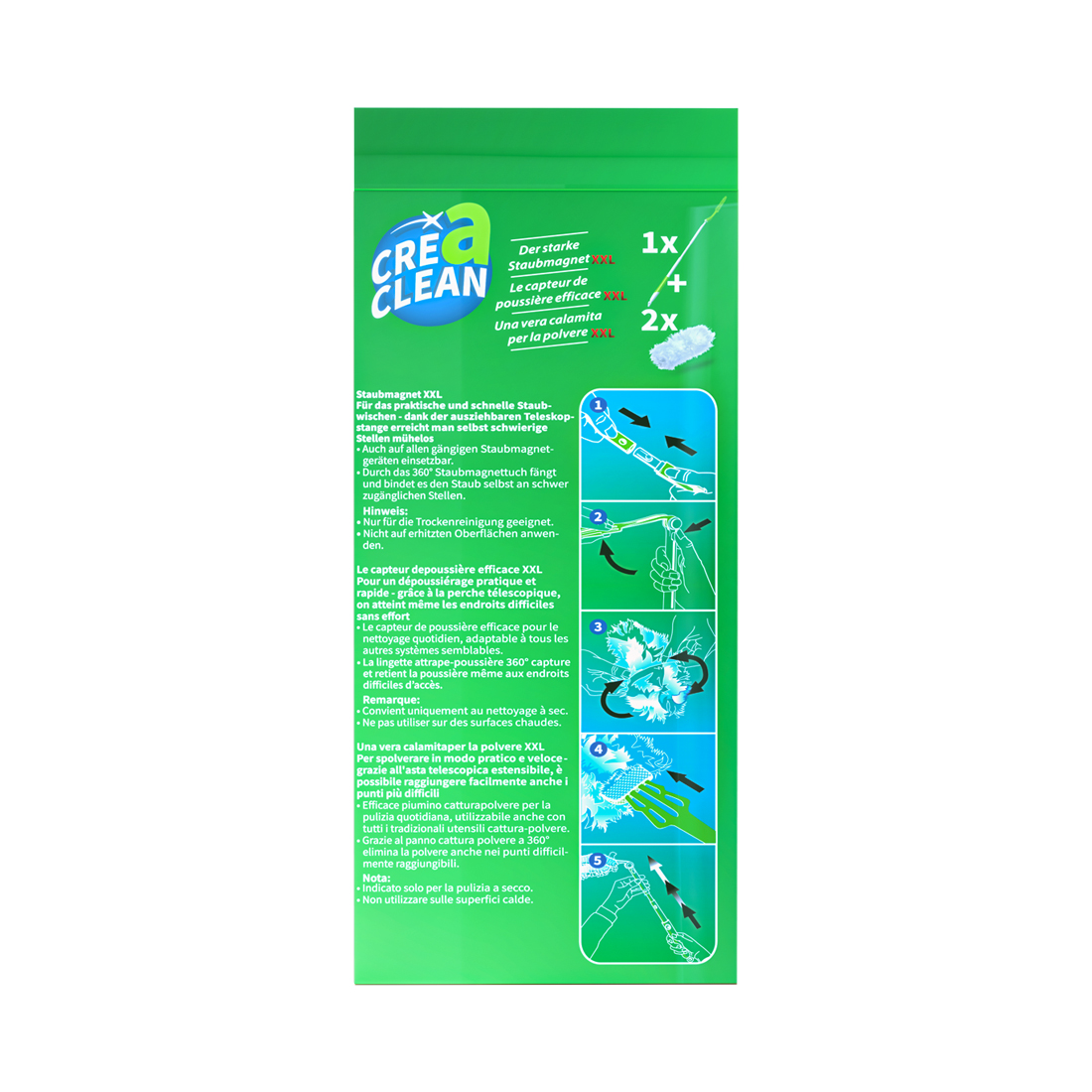 CREaCLEAN Staubmagnet XXL Starter Kit 360°