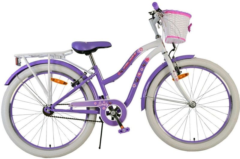 Volare - Lovely - Kinderfiets - Paars - Metaal - Twee Handremmen