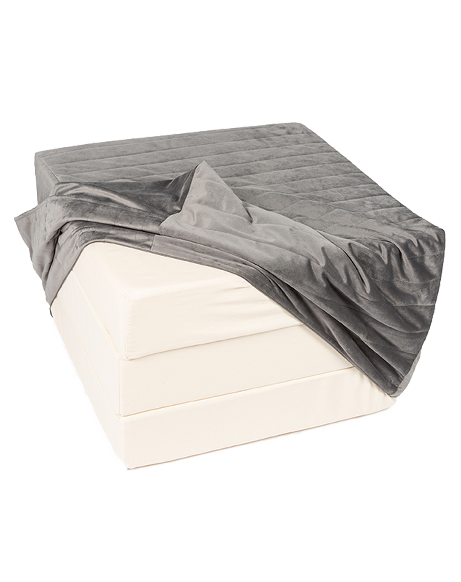 Lit d'appoint pliable eco-velours | Gris