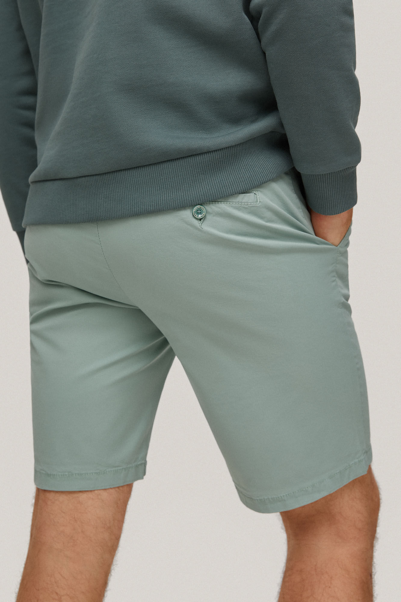 Bermuda Chino Premium Flex - Turquesa