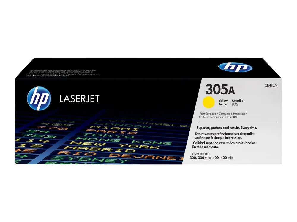 HP 305A - Gul - original - LaserJet - tonerpatron (CE412A) - for LaserJet Pro 300 M351, 400 M451, MFP M375, MFP M475