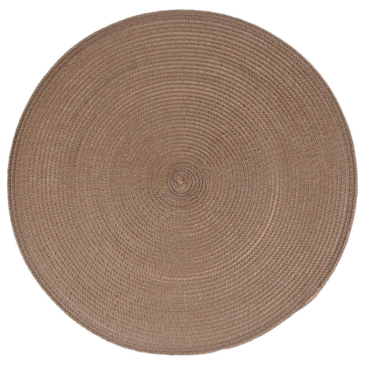 SET DE TABLE TRESSE ROND TAUPE