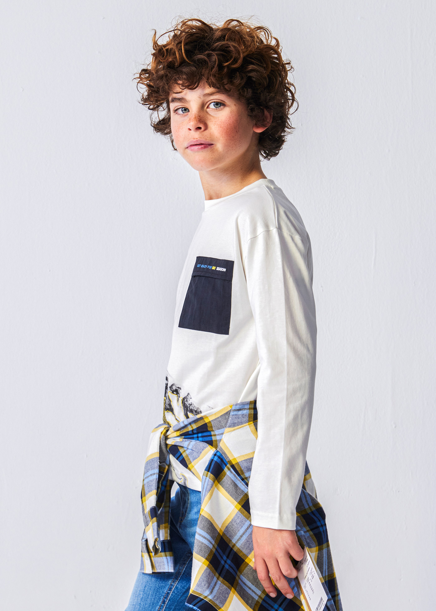 Camiseta infantil Better Cotton com bolso