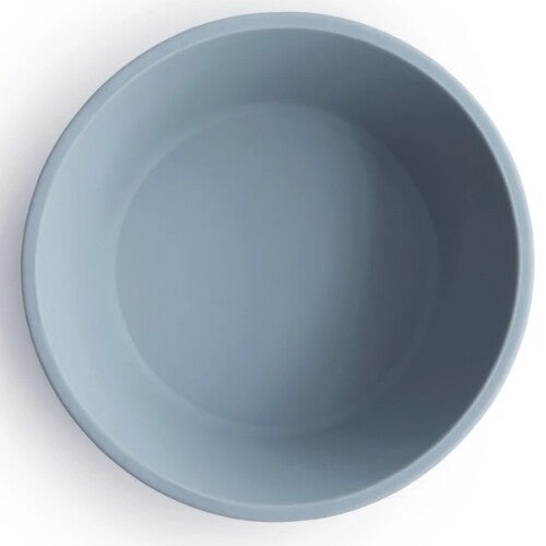 Mushie siliconen kinderkom met zuignap - powder blue
