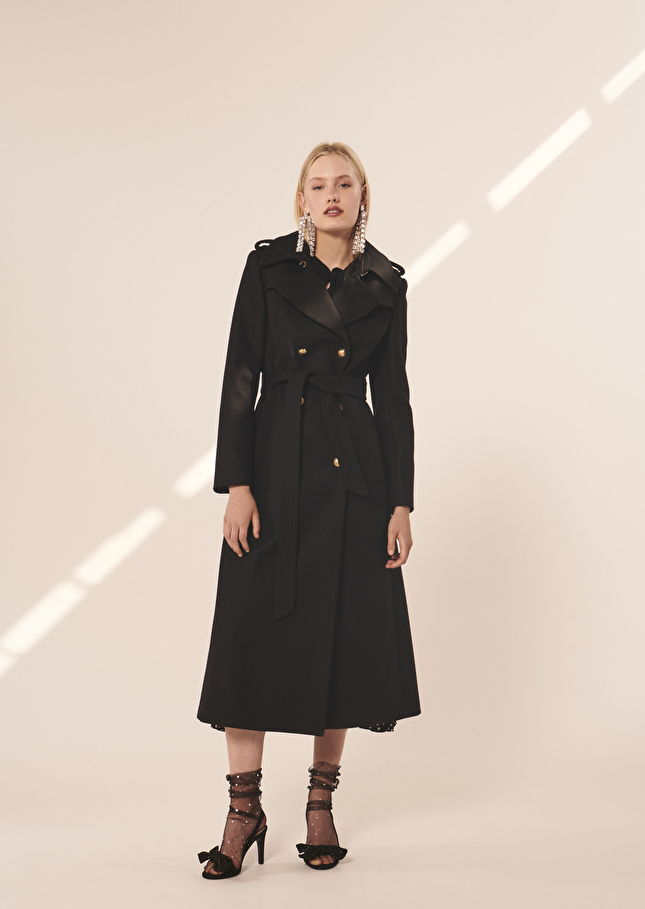 Manteau Maudenoir en velours de laine
