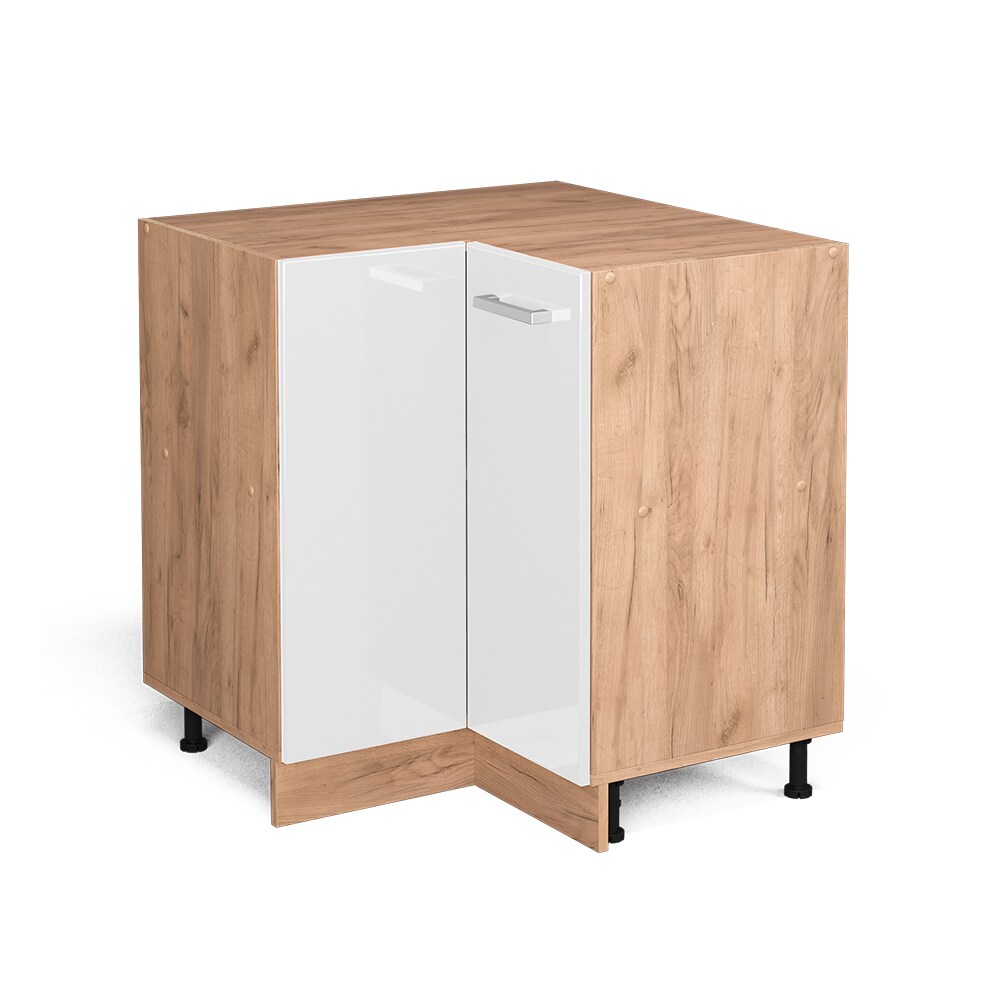 Vicco Eckunterschrank Küchenschrank Küchenzeile R-Line 87 cm Goldkraft Weiß