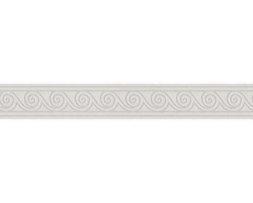 Zelfklevende rand 3840-10 Alleen rand Golven Grijs Glitter 5 m x 8 cm