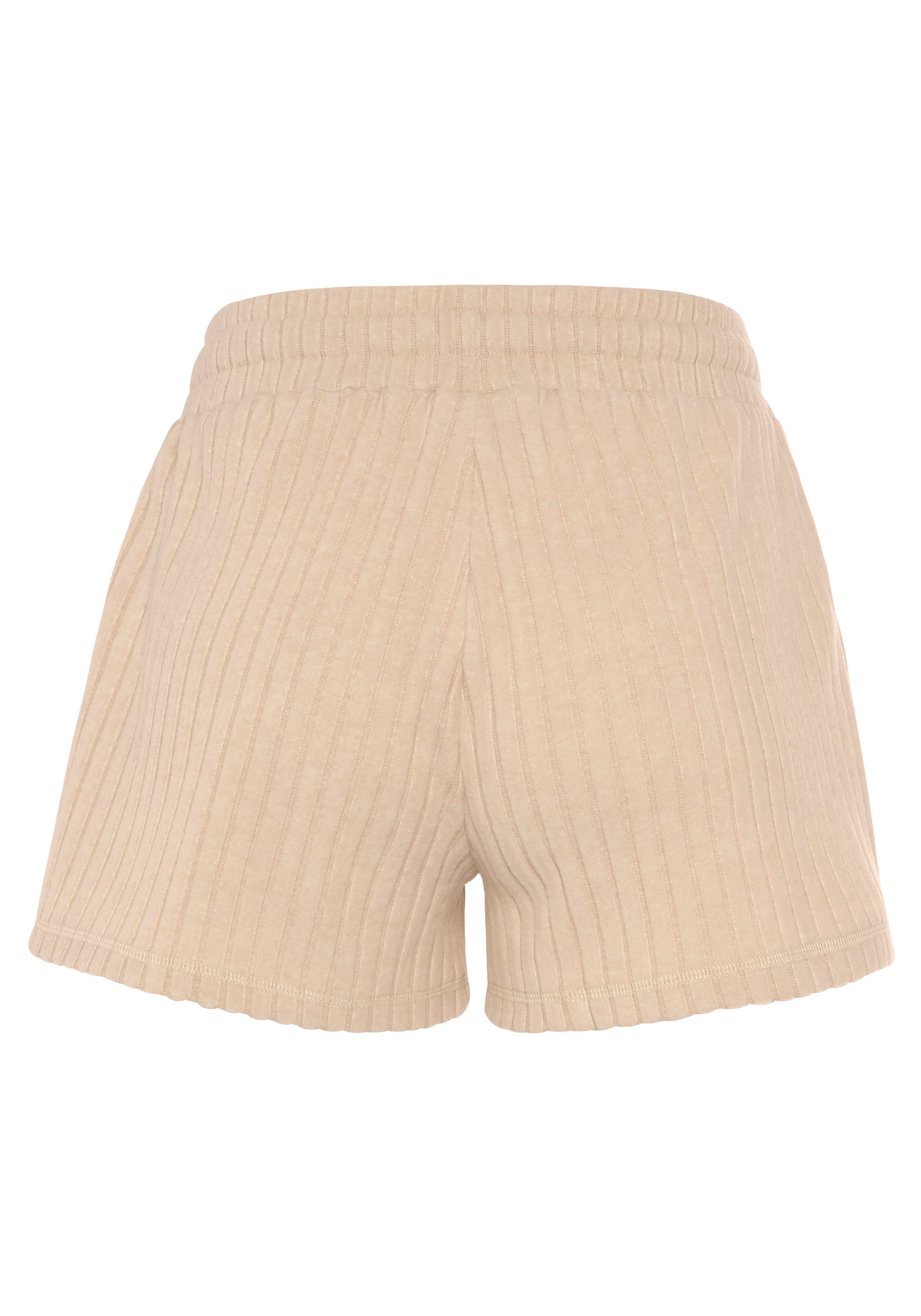 LASCANA Shorts  Lounge-/ Strickshorts meliert mit Bindeband, Loungewear