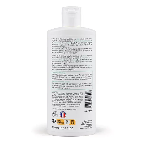 Cytolnat - Cytolac Gel Nettoyant Régulateur