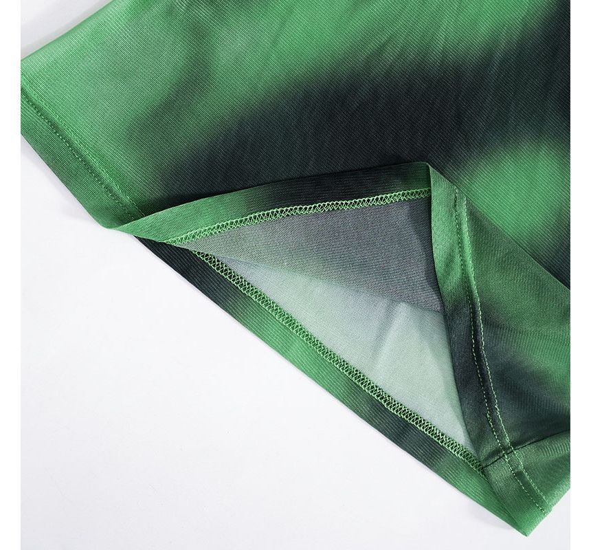 VIBBO - T-shirt met lange mouwen en mockneck en kleurverloop